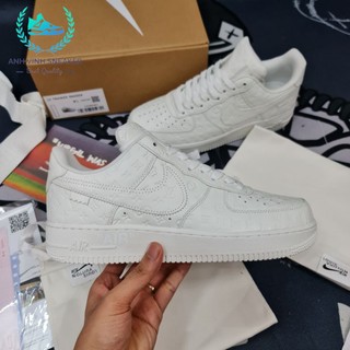 Giày sneaker air force 1 lv trainer màu trắng cổ thấp thể thao nam nữ