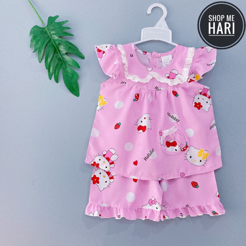 Bộ tole đùi cổ sen bé gái