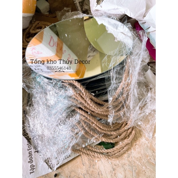 Gương treo dây đay Decor ⚡𝐒𝐀̆̃𝐍 𝐇𝐀̀𝐍𝐆 𝐒𝐇𝐈𝐏 𝐍𝐆𝐀𝐘⚡ Gương treo dây xịn xò