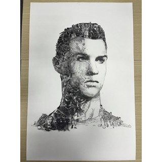 Tranh Poster Cristiano Ronaldo - Tranh treo tường bóng đá - Poster bóng đá trang trí