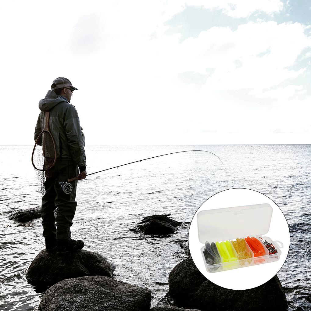 Set 60 Mồi Câu Cá Nhân Tạo Chống Va Chạm Có Móc Xoay Tiện Dụng