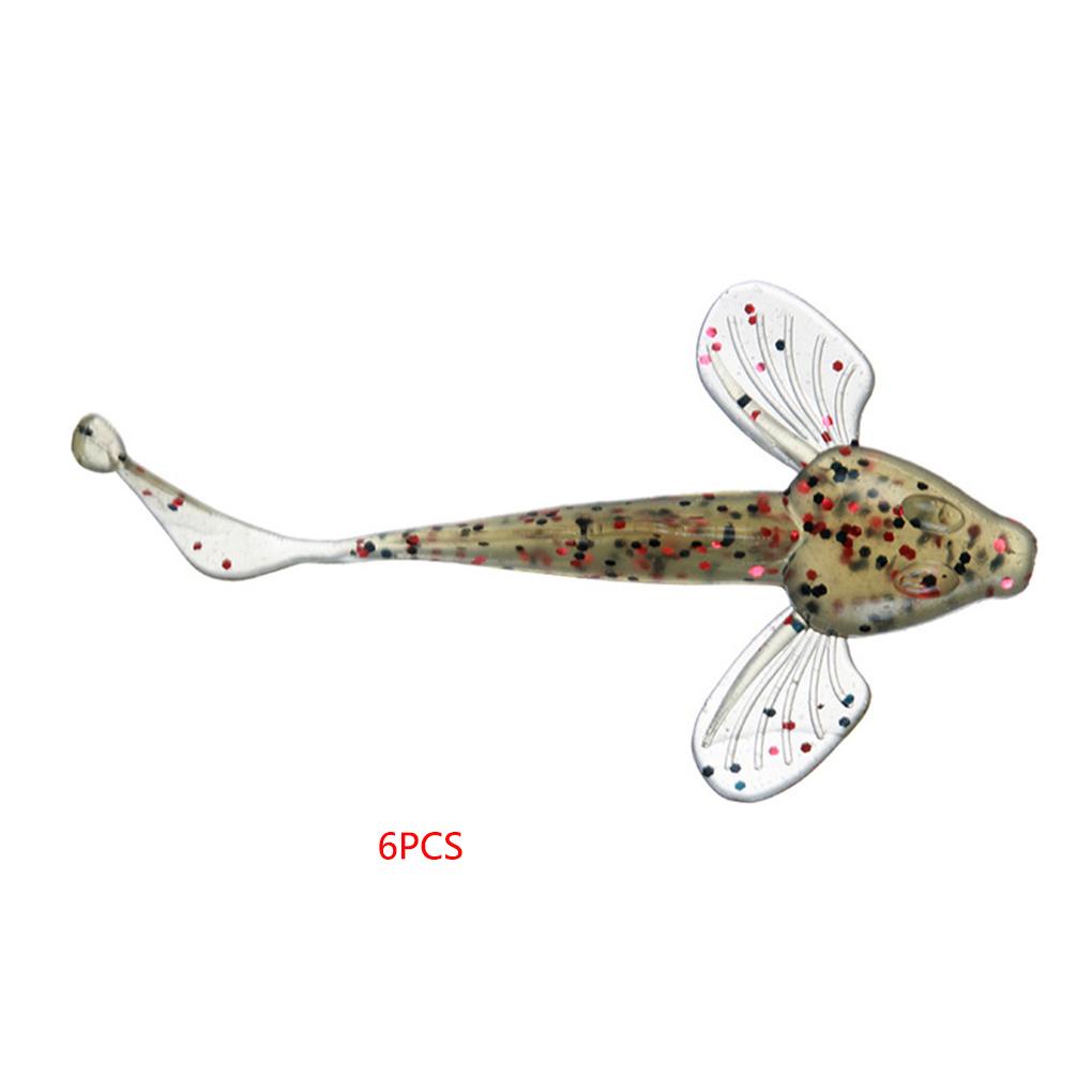 Set 6 Mồi Giả Nhử Cá Hình Sâu 10cm / 5 5g Bằng Nhựa