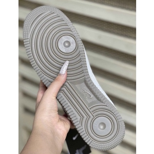 Giày thể thao tăng chiều cao air force 1 xám da lộn phiên bản cao cấp giày Sneaker af1 smoke grey xám