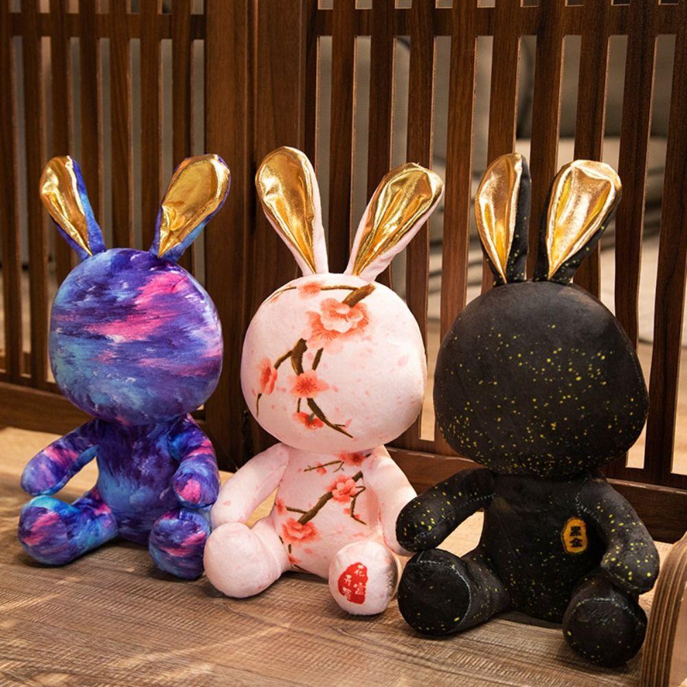 Thỏ Nhồi Bông Cotton Phong Cách Trung Hoa Trang Trí Nhà Cửa
