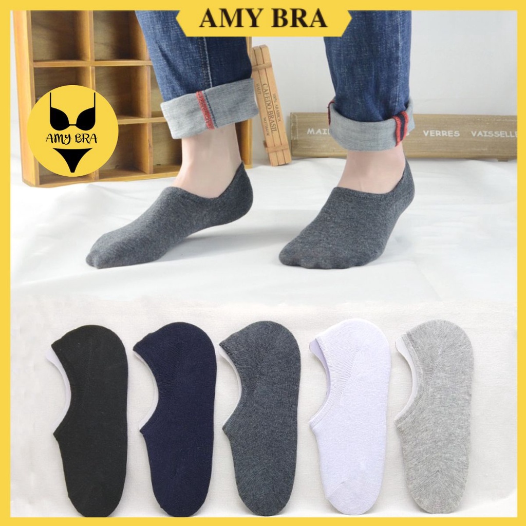 Tất Nam Cổ Ngắn Co Dãn 4 Chiều - Vớ Nam Cổ Thấp Sợi Dệt Cotton Thấm Hút Mồ Hôi AMYBRA T980