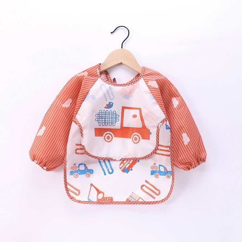 Áo Yếm Ăn Dặm Dài Tay Cao Cấp Chống Thấm Nước Cho Bé - Embé Mỡ