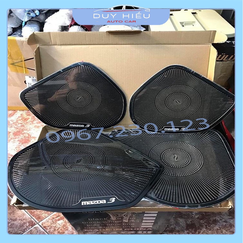 Ốp màng loa titan xe mazda 3 2017-2019