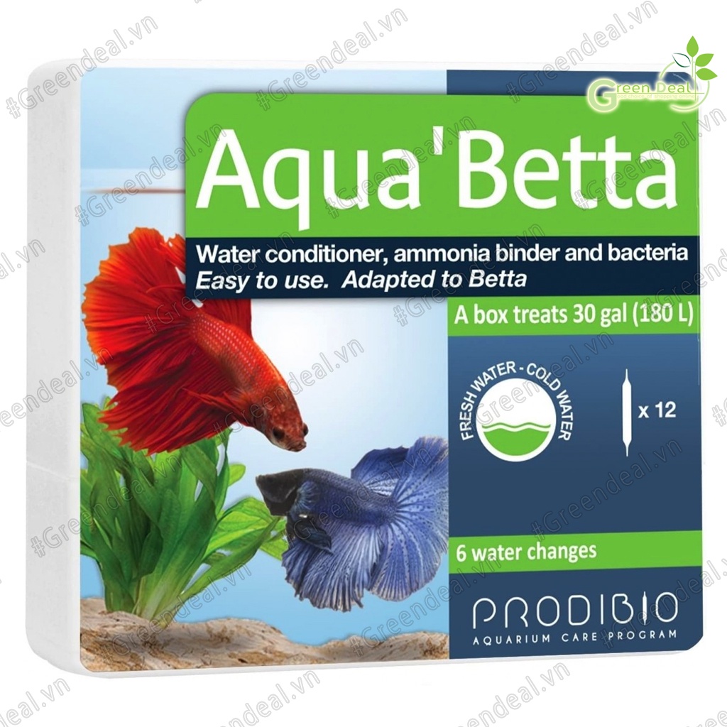 PRODIBIO - Aqua'Betta (Bộ 2 ống) | Bộ vi sinh và xử lý nước cho hồ cá cảnh Betta