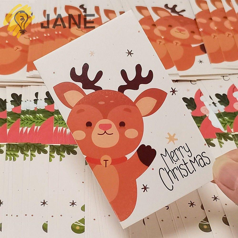 Set 50 thiệp giáng sinh năm mới JANE 2022 thiết kế dễ thương