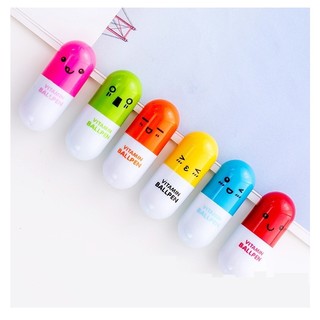 1 bút bi mực xanh hình viên thuốc con nhộng dễ thương c6205