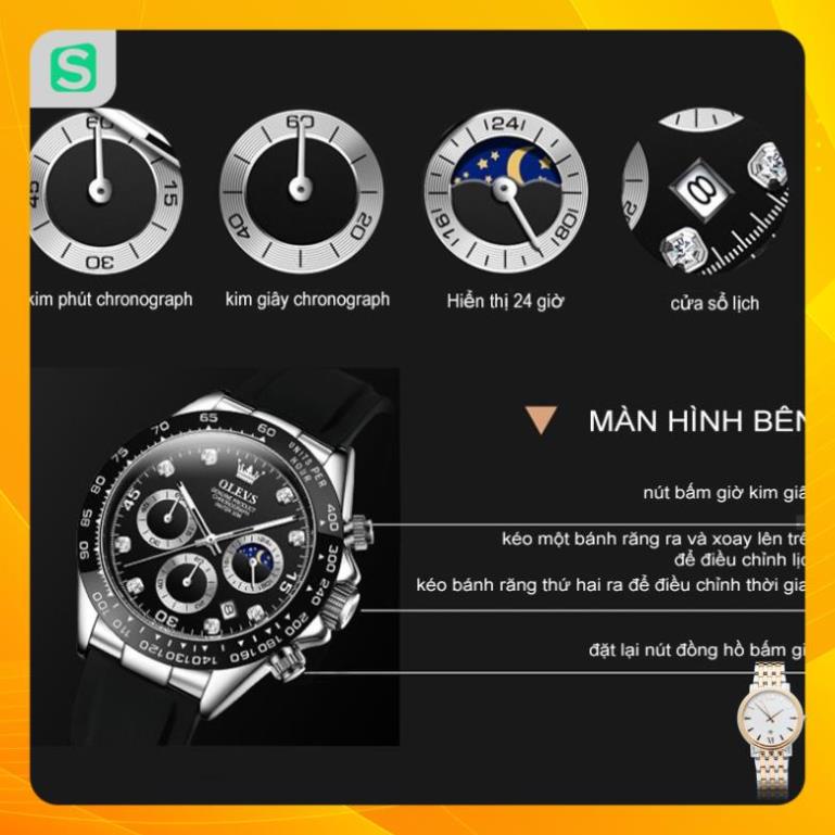 Đồng hồ nam chính hãng Olevs 2875  phát sáng chống nước Rolex