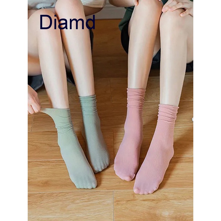 Diamd Vớ Nhung Cao Cấp Siêu Mỏng Nhẹ Thoáng Khí Màu Trơn Thời Trang Hàn Quốc