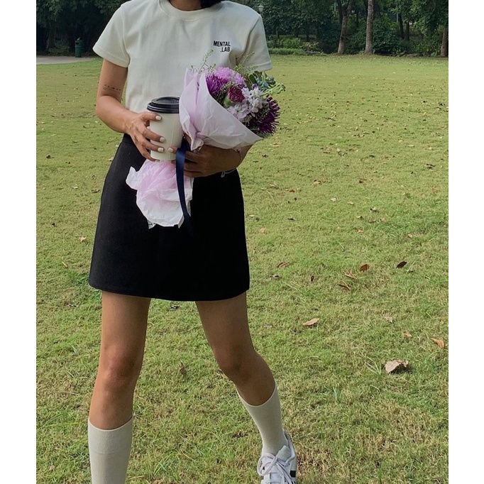 FromSooyoung - Basic Skirt - Chân váy chữ A ngắn fromSooyoung