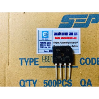 Túi 10 chiếc gbu15k gbu1510 1510 diode cầu 15a 1000v mới chính hãng