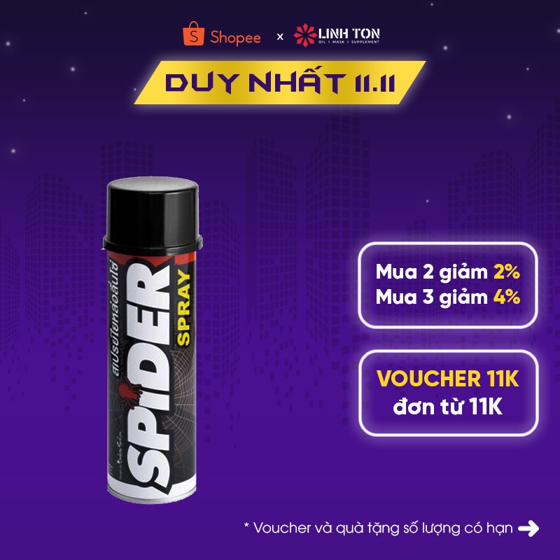 Chai xịt sên, bôi trơn, dưỡng sên nhập khẩu Thái Lan SPIDER SPRAY 600ml