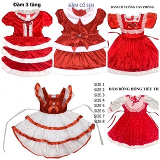 Váy noel đầm noel trang phục noel xinh xắn nhiều mẫu cho bé gái