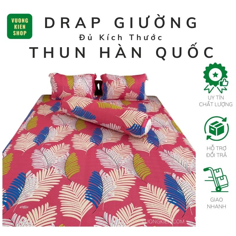 Drap thun lạnh Hàn Quốc đủ kích thước từ 1m đến 1m8 x 2m, bộ 4 món hoặc drap lẻ không vỏ gối 007