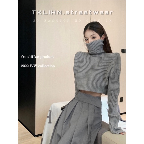 (SẴN) TKLIHN Áo len cổ lọ CROTOP ulzzang phong cách HÀN QUỐC đơn giản thanh lịch Hot trend 2023