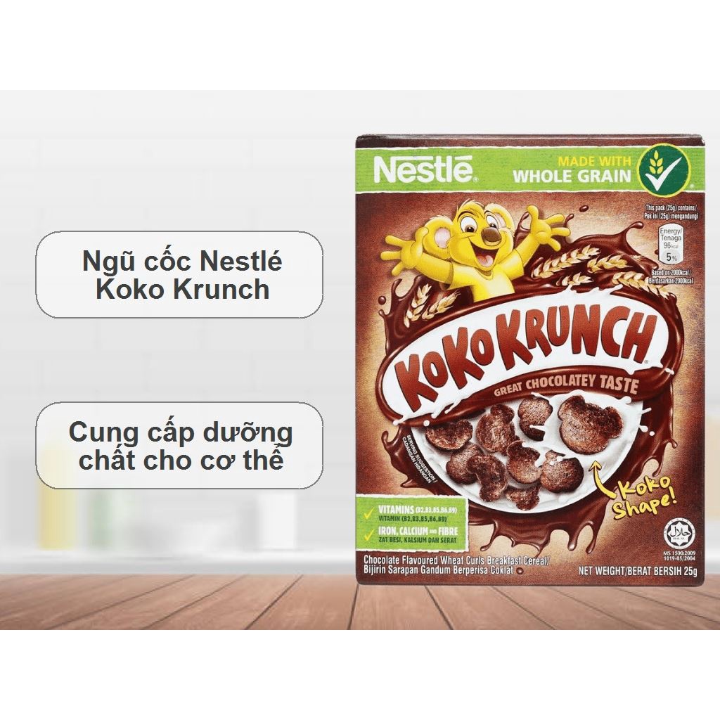 Combo 10 hộp ngũ cốc ăn sáng NESTLÉ Koko Krunch  / Combo 2 hộp ngũ cốc ăn sáng NESTLE Koko Krunch 25g