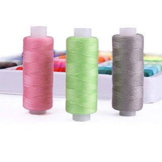 Bộ 30 Cuộn Chỉ Thêu Polyester Nhiều Màu Sắc