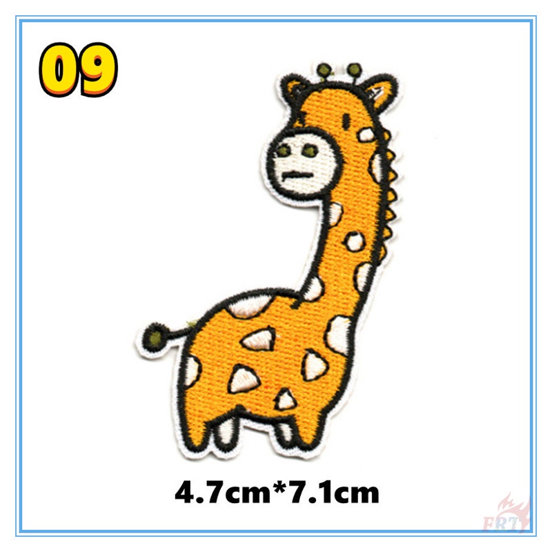 ♥ Hoạt Hình Sticker Ủi Thêu Hình Động Vật - Sóc / Gấu / Gà / Thỏ / Hà Mã ♥ 1 Sticker Ủi Thêu Hình Huy Hiệu