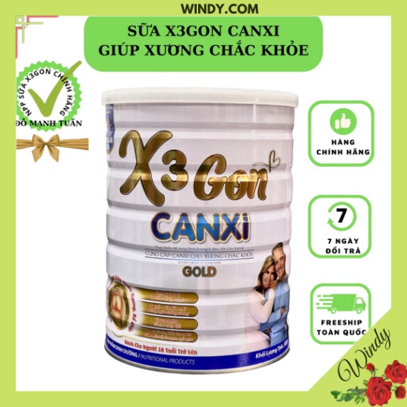 Sữa canxi x3gon dành cho người trưởng thành, người cao tuổi từ 18 trở lên