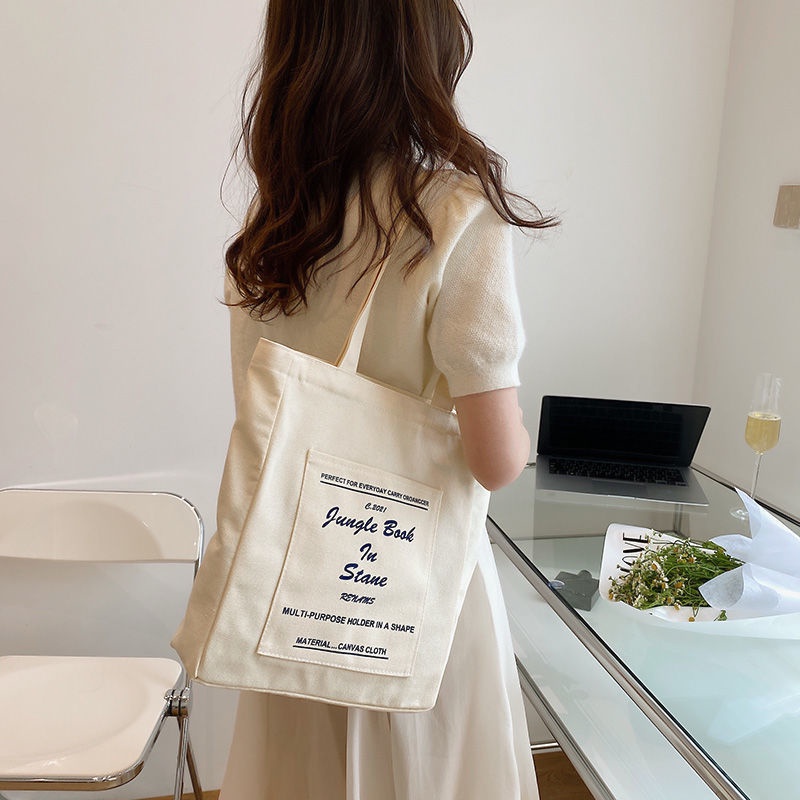 Túi Vải Tote Đeo Vai Form Hộp Nắp Ngoài XinhStore