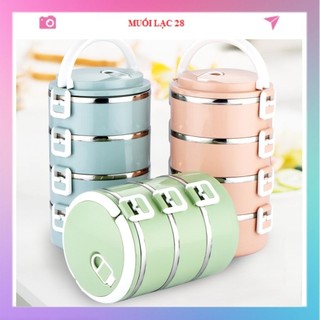 Cặp Lồng Cơm, Hộp Đựng Cơm cà men Giữ Nhiệt Lúa Mạch Ruột Inox