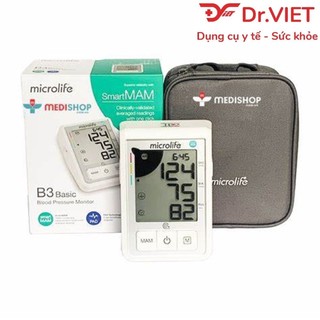 Máy đo huyết áp và nhịp tim Microlife B3 Basic chính hãng - (Đo huyết áp và nhịp tim, phòng ngừa rối loạn nhịp timDrViet