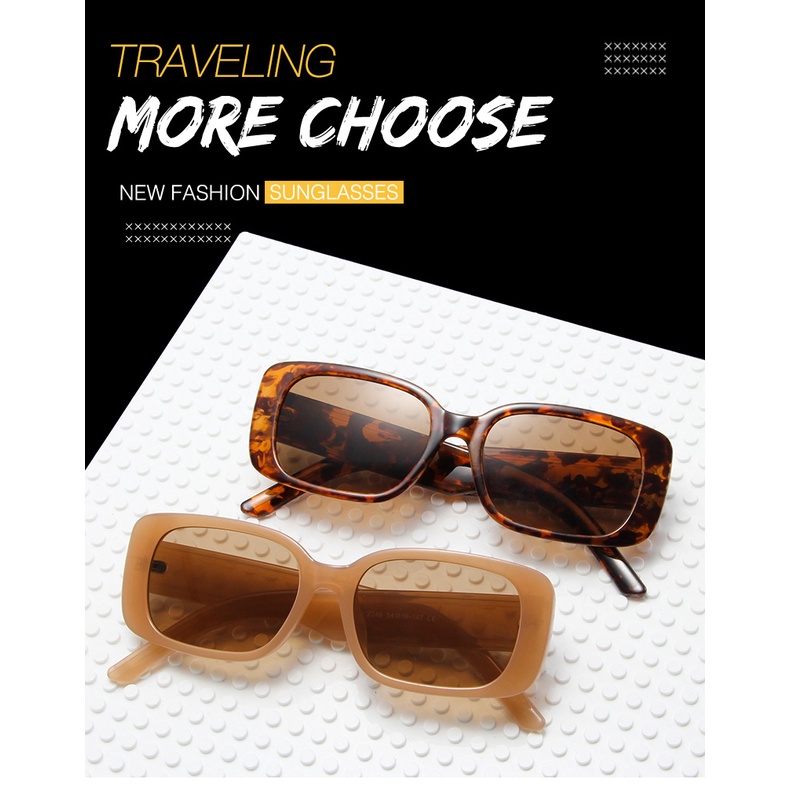 Kính Mát Gọng Vuông Nhỏ Phong Cách Hip Hop Cho Nam Nữ