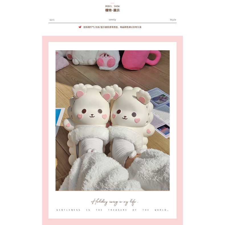 Dép Bông Đi Trong Nhà Hình Thỏ Dễ Thương Cho Nữ LTI4