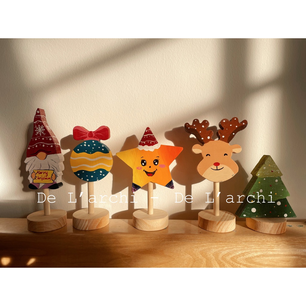 Đũa thần Noel bằng gỗ trang trí nhà cửa