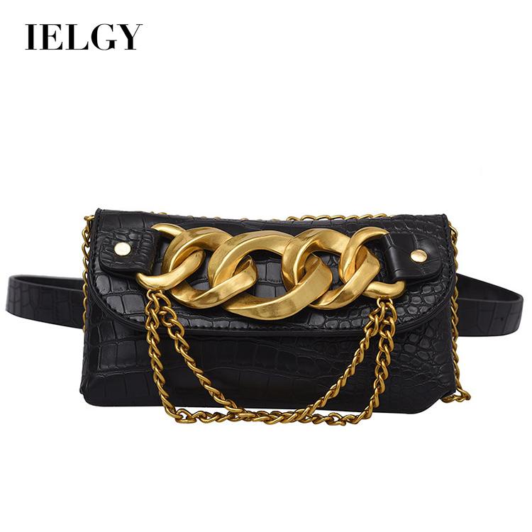 Túi Đeo Chéo mini Hình Vuông Vân Da Cá Sấu Phối Dây Xích Thời Trang Cho Nữ