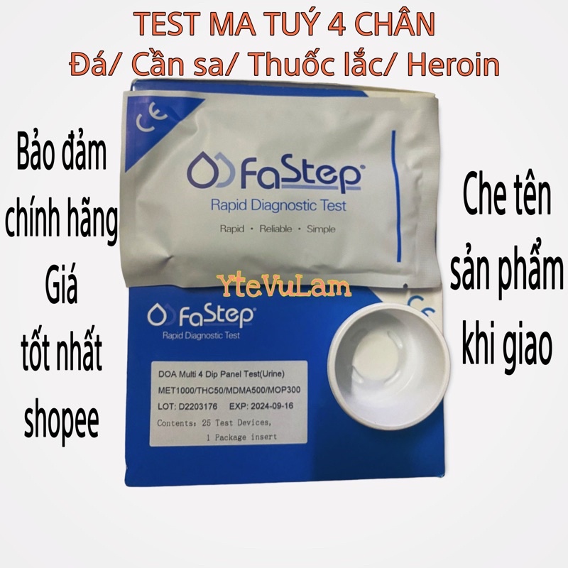 Que test thử ma túy 4 chân Fastep USA
