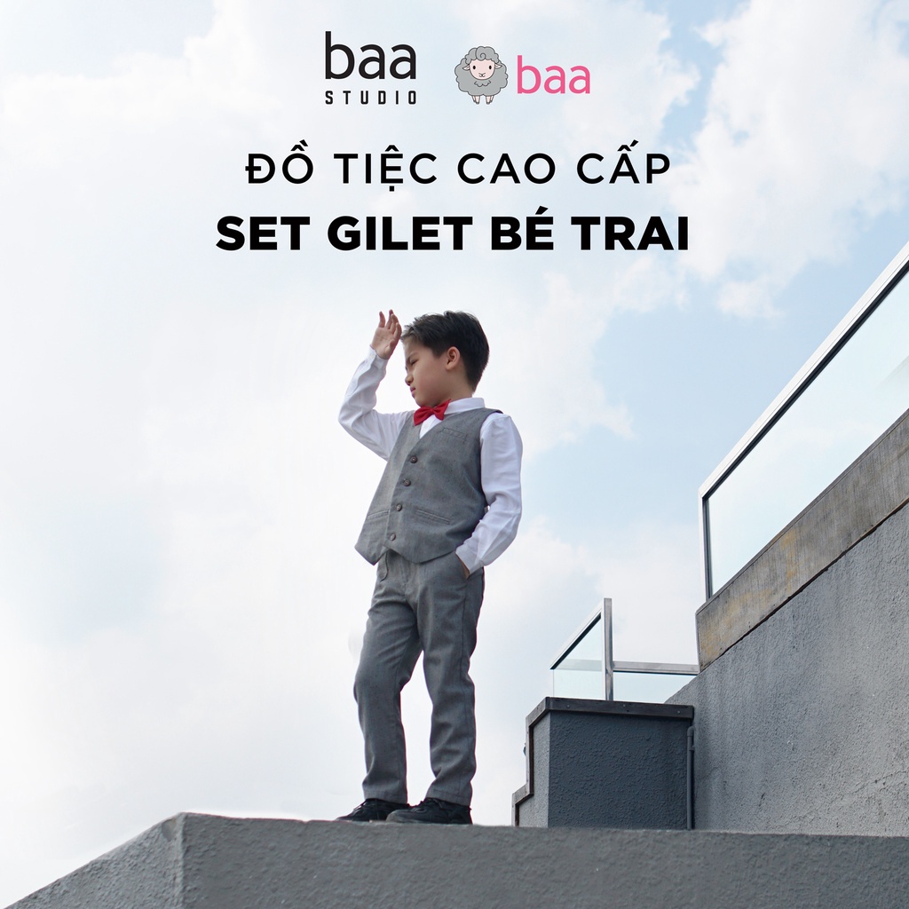 Bộ Gile cho bé trai, Set gile bé trai từ 1 tuổi - 7 tuổi