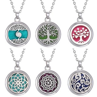 Tree Of Life 316L Thép không gỉ Từ Hương Liệu Khuếch Tán Trang Sức Mề đay Mặt Dây Chuyền Tinh Dầu Vòng Cổ