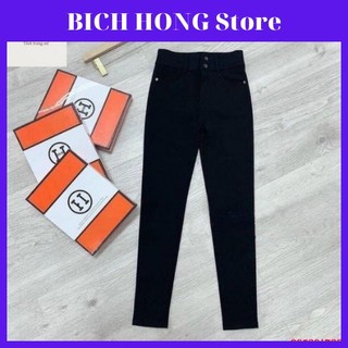 Quần legging nữ cạp cao gen bụng 2 khuy khóa kéo - legging umi hàn siêu phẩm hot