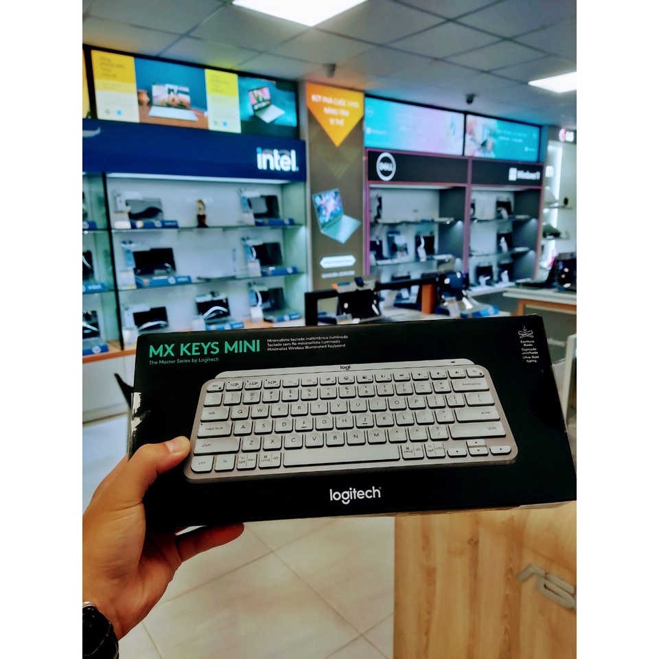 Bàn phím không dây Logitech MX Keys Mini - Hàng chính hãng - Bảo hành 12 tháng