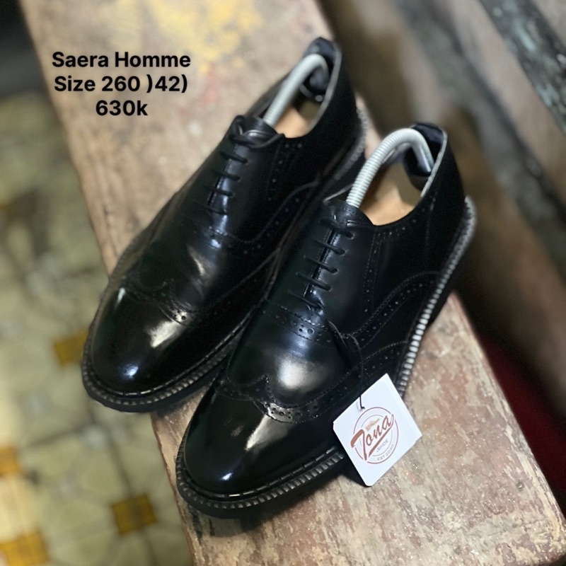 [Giày 2hand] [Size 42] Giày Tây Buộc Dây Màu Đen