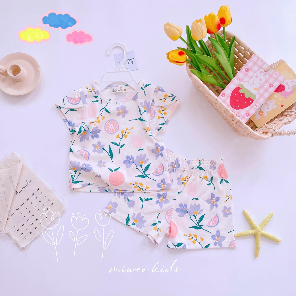 CHIKOBEBE SET PHỐI MẪU BÉ GÁI VAI BÈO