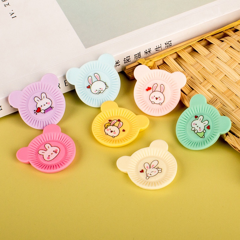 Set 4 / 10 Đĩa Đựng Thức Ăn Hình Thỏ Dễ Thương Trang Trí Nhà Búp Bê DIY