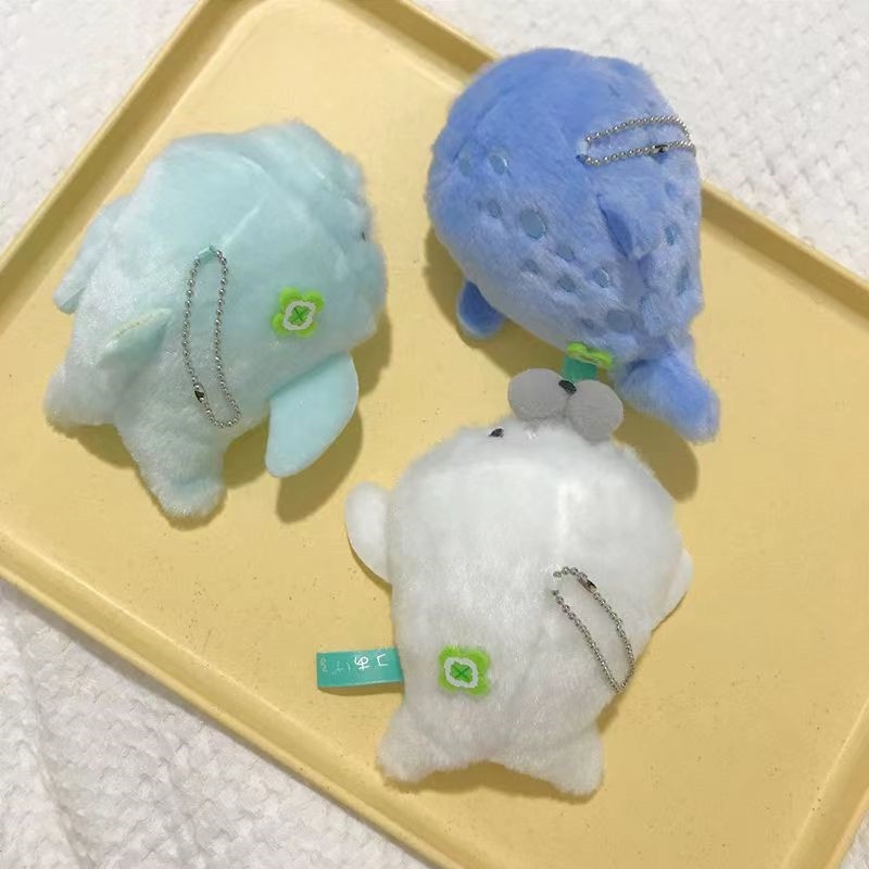 Thú Nhồi Bông Hình Cá Voi / Chim Cánh Cụt / Cá Voi Mềm Mại Trang Trí Móc Khóa