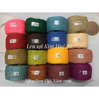 Sợi Cotton Việt Nam 1mm (từ màu 81 đến màu 87)