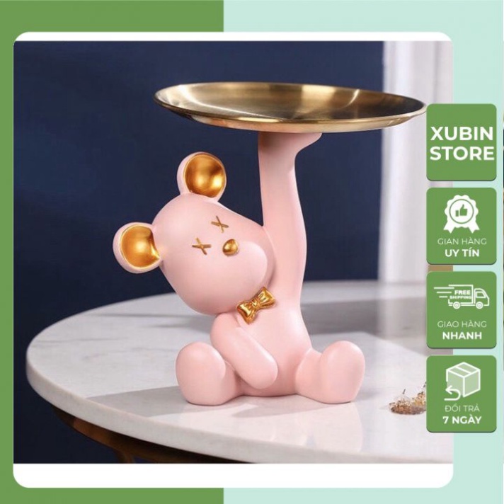 KỆ GẤU BÊ KHAY ĐỰNG HOA QUẢ DECOR