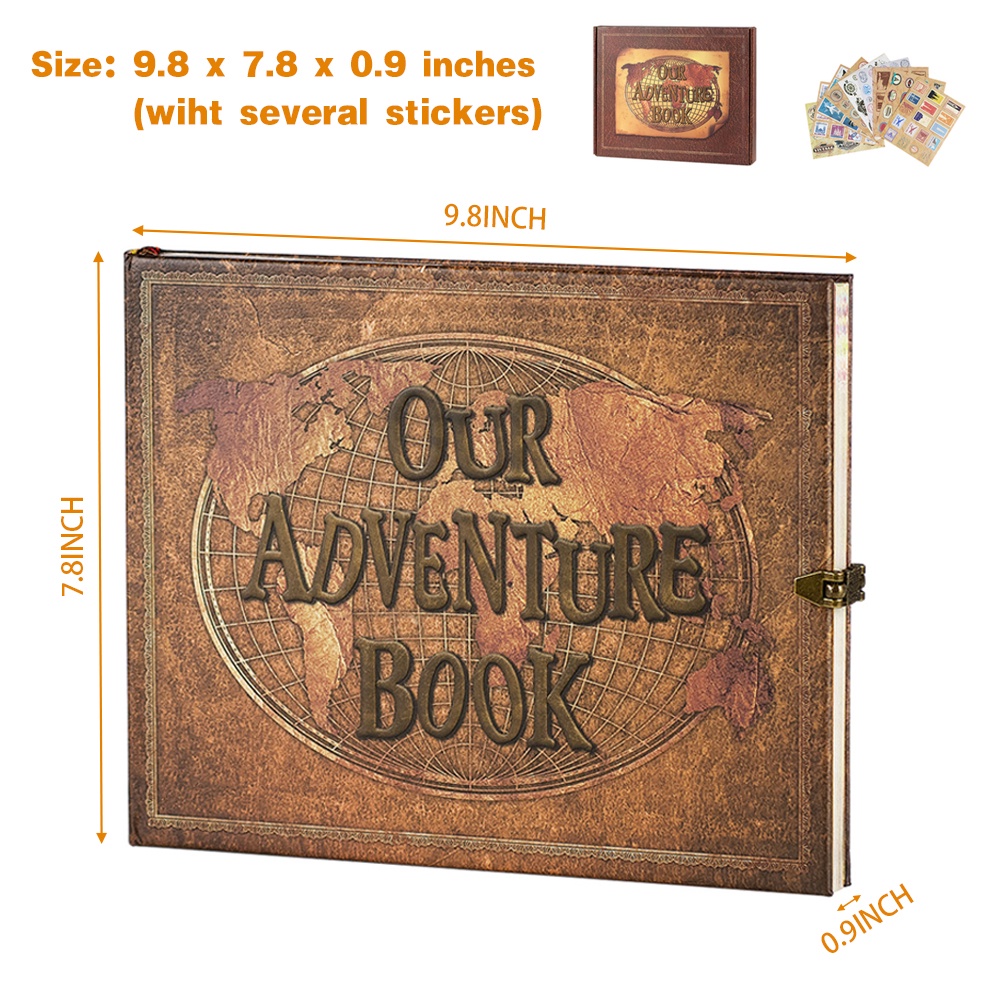 Cuốn Album Ảnh 180 Trang DIY Bằng Da Phong Cách Retro Sáng Tạo