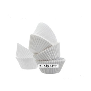 Giấy lót bánh muffin, cupcake giấy màu trắng số 6 -500 cái