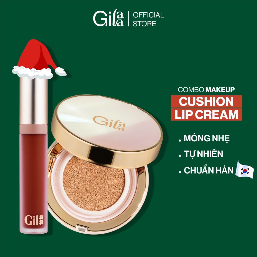 Combo Phấn nước Gilaa Long Wear DD Cushion & Lip Cream