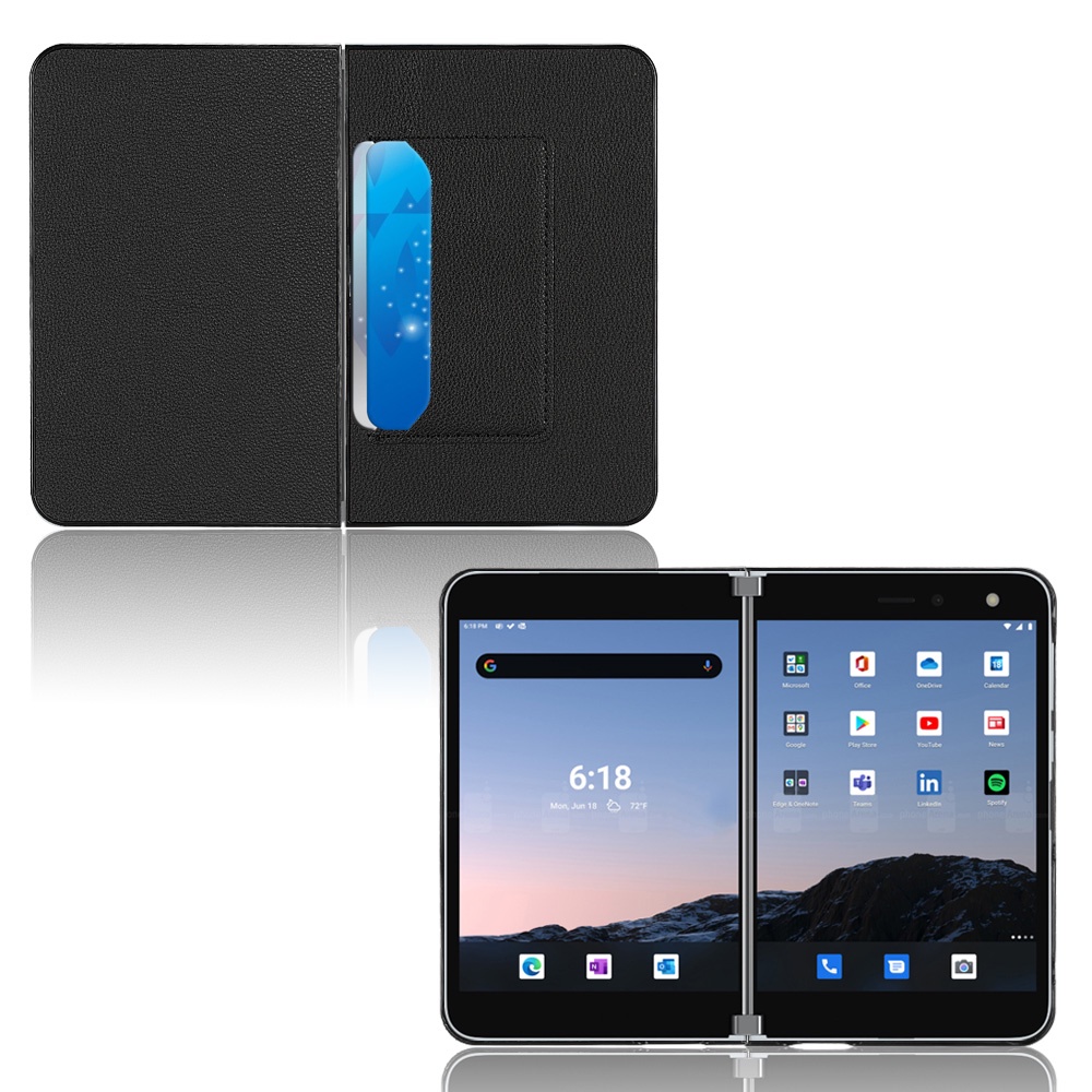 Bao Da Máy Tính Bảng PU + PC Có Nhiều Ngăn Đựng Thẻ Cho Microsoft Surface Duo 8.1"