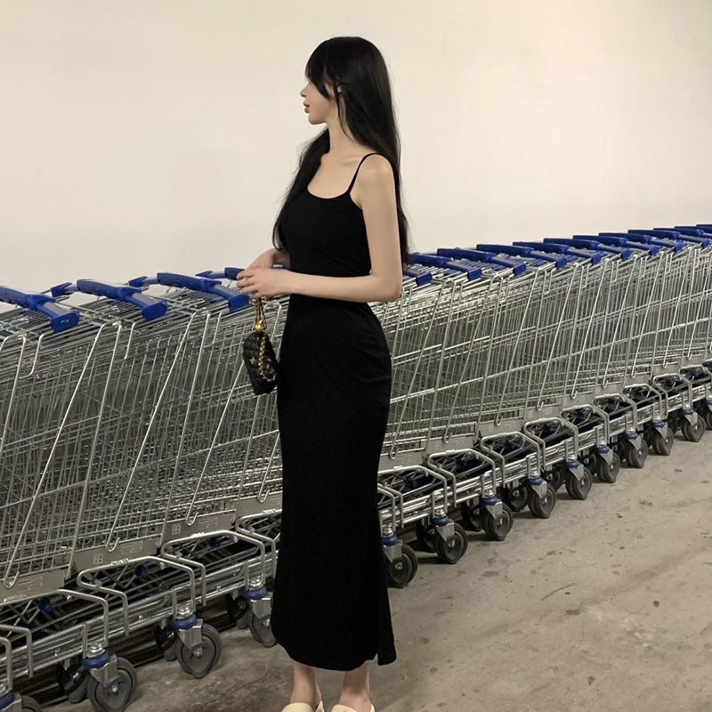 IELGY IELGY Đầm Đuôi Cá Không Tay Dáng Dài Thời Trang Dành Cho Nữ