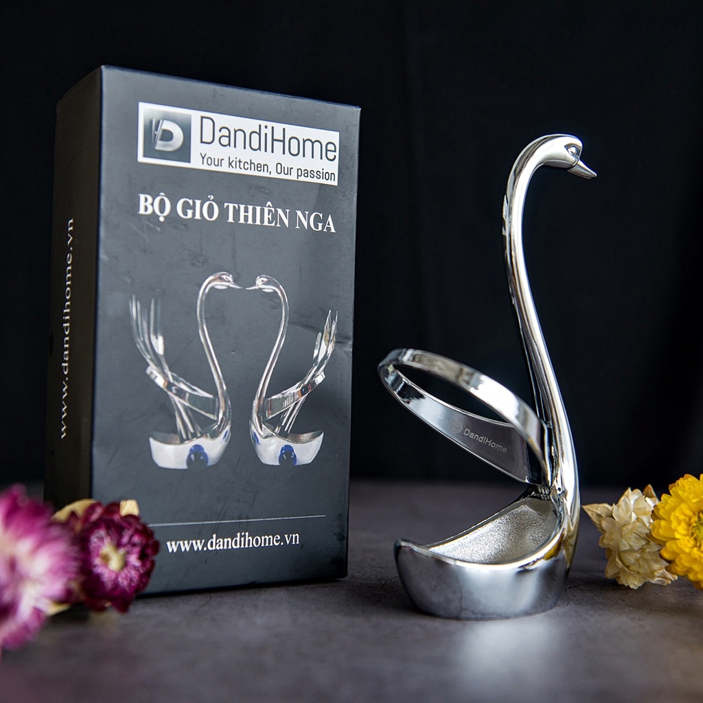 Giỏ thiên nga đựng thìa nhĩa nhỏ cao cấp DandiHome